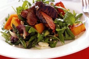 Warm balsamic lamb salad